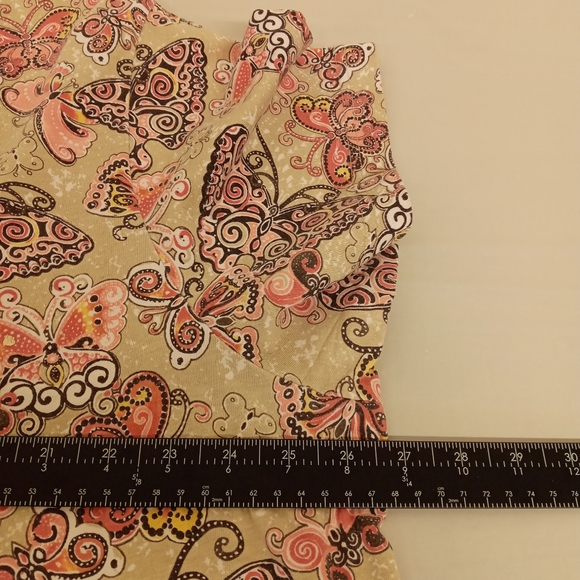 3X Butterfly print Fashion Bug scalloped neck Top - Picture 7 of 8